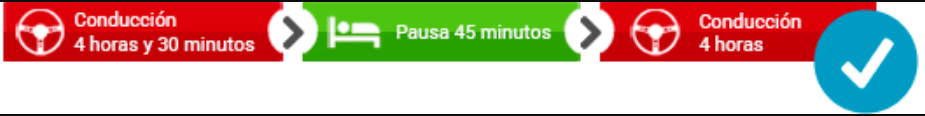 pausa en los tiempos de conducción